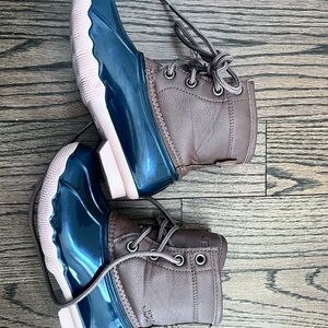 JBU Kids Rain & Snow Boots - Brown and Blue